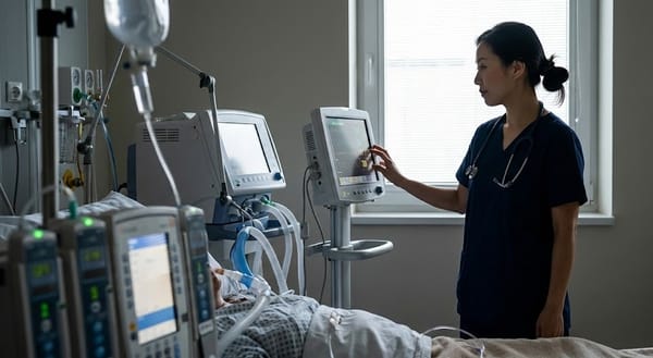 ICU nurse caring for a critically ill patient as preparation for CRNA school